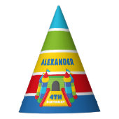 Chapeaux De Fètes Bleu et rouge Bounce maison, jouer et sauter (Devant)