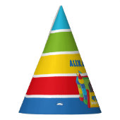 Chapeaux De Fètes Bleu et rouge Bounce maison, jouer et sauter (Gauche)