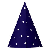 Chapeaux De Fètes Bleu foncé avec style point blanc (Dos)
