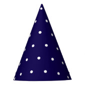 Chapeaux De Fètes Bleu foncé avec style point blanc (Devant)