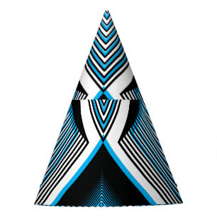 Chapeaux De Fètes Bleu géométrique : Revêtement Vintage lumineux