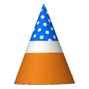 Chapeaux De Fètes Bleu orange bleu orange blanc éclatant