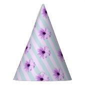 Chapeaux De Fètes blue and purple striped daisy pattern (Gauche)