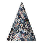 Chapeaux De Fètes Blue Jean Denim Patchwork Skuls Et Florals (Gauche)