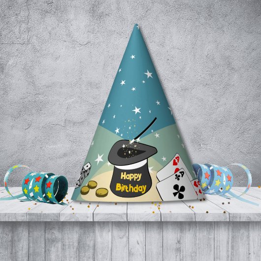 Chapeaux De Fètes Blue Magic Show Enfants Joyeux anniversaire