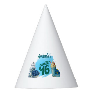 Chapeaux De Fètes Blue Sweet Sixteen Party Hats