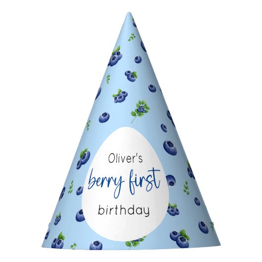 Chapeaux De Fètes Blueberry 1er anniversaire Berry First (Devant)