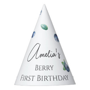 Chapeaux De Fètes Blueberry Anniversaire Fête Berry Sweet Aquarelle