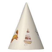 Chapeaux De Fètes Boho Baby Aquarelle Rainbow Lama Casquette (Gauche)