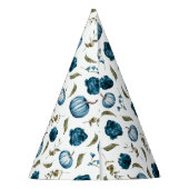 Chapeaux De Fètes Boho Fall Citrouille Floral Blue Anniversaire (Dos)