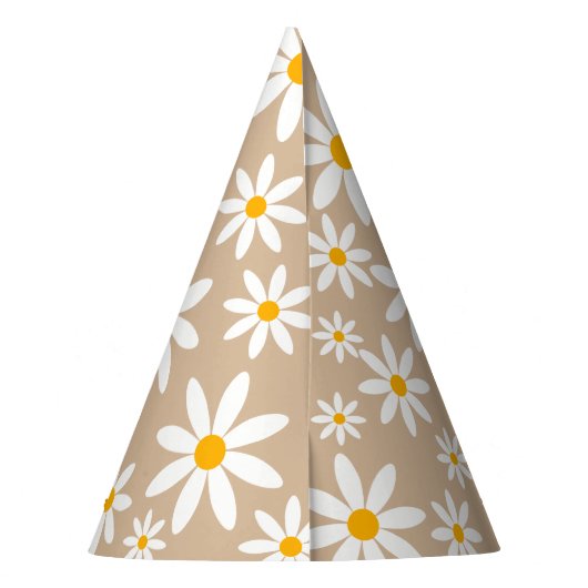 Chapeaux De Fètes Boho Terracotta Sable Retro Daisées Anniversaire F (Dos)