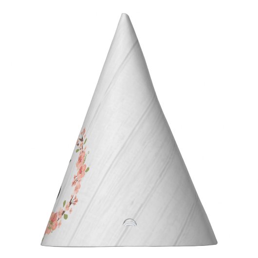 Chapeaux De Fètes Bois blanc et bracelet de fleurs Wreath Joyeux ann (Droite)