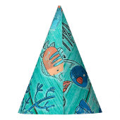 Chapeaux De Fètes Bois Turquoise rustique et sous la mer Amis Whimsi (Dos)