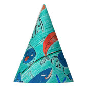 Chapeaux De Fètes Bois Turquoise rustique et sous la mer Amis Whimsi (Gauche)