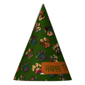 Chapeaux De Fètes Bon thanksgiving en silhouette pâle d'animal vert (Gauche)