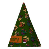 Chapeaux De Fètes Bon thanksgiving en silhouette pâle d'animal vert (Droite)