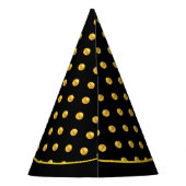 Chapeaux De Fètes Bonne Année & Points Dorés sur Fond Noir (Dos)