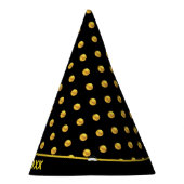 Chapeaux De Fètes Bonne Année & Points Dorés sur Fond Noir (Droite)