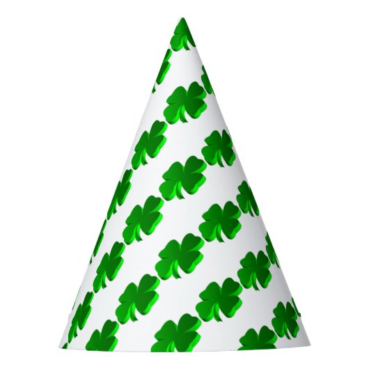 Chapeaux De Fètes Bonne chance Clover Motif Vert Funny Elegant (Devant)