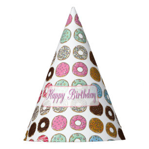 Chapeaux De Fètes Bonne fête d'anniversaire Donuts rose et Casquette
