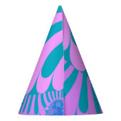 Chapeaux De Fètes Boucle rose et Turquoise (Dos)