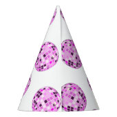 Chapeaux De Fètes Boule Disco Rose Purple Moderne Dessin Blanc (Dos)