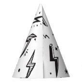 Chapeaux De Fètes Boulons de foudre, ensemble de gribouillis dessiné (Dos)