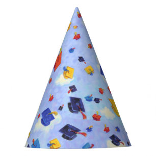 Chapeaux De Fètes Bouton de fin d'études mignon Toss Blue