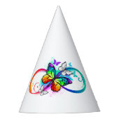 Chapeaux De Fètes Bright infinity with rainbow butterfly (Devant)