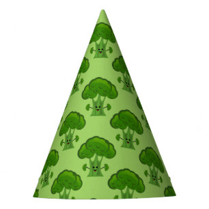 Chapeaux De Fètes Brocoli vert heureux