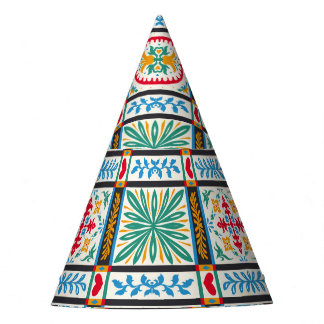 Chapeaux De Fètes Broderie italienne Majolica : Floral méditerranéen