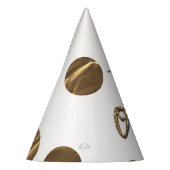 Chapeaux De Fètes Bronze Pois Rose Or ONE 1 1er anniversaire (Gauche)