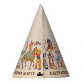 Chapeaux De Fètes Buckaroo Cowboy fête d'anniversaire Nom du garçon  (Dos)
