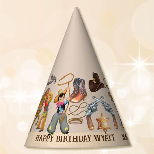 Chapeaux De Fètes Buckaroo Cowboy fête d'anniversaire Nom du garçon