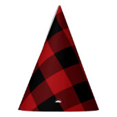 Chapeaux De Fètes Buffle rouge et noir rustique Plaid Anniversaire (Gauche)