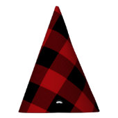 Chapeaux De Fètes Buffle rouge et noir rustique Plaid Anniversaire (Droite)