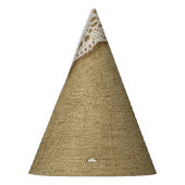 Chapeaux De Fètes Burlap, dentelle texture tissu. (Gauche)