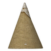 Chapeaux De Fètes Burlap, dentelle texture tissu. (Droite)