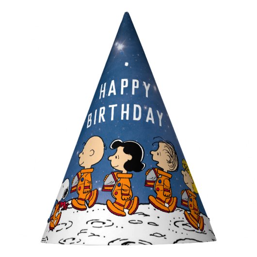 Chapeaux De Fètes cacahuètes | Anniversaire de l'espace (Devant)