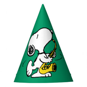Chapeaux De Fètes cacahuètes Lecteur Snoopy Saxophone