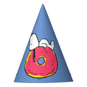 Chapeaux De Fètes cacahuètes Snoopy Donut rose