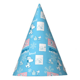 Chapeaux De Fètes cacahuètes Snoopy Snow Day Motif
