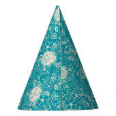 Chapeaux De Fètes cacahuètes | Snoopy Turquoise Tropical Beach Motif (Dos)