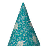 Chapeaux De Fètes cacahuètes | Snoopy Turquoise Tropical Beach Motif (Droite)