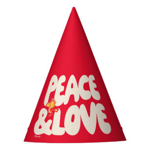 Chapeaux De Fètes cacahuètes Woodstock Peace & Love