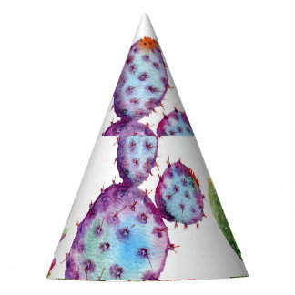 Chapeaux De Fètes Cactus tropicaux : Aquarelle Motif sans couture