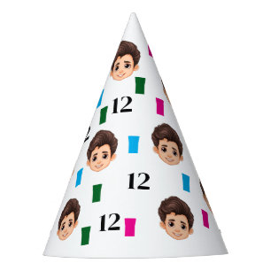 Chapeaux De Fètes Cadeaux personnalisés avec visage Joyeux Anniversa