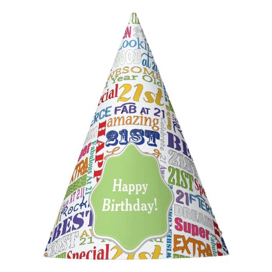 Chapeaux De Fètes Cadeaux Uniques Et Spéciaux De Fête Du 21E Anniver (Devant)