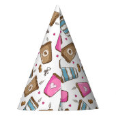 Chapeaux De Fètes Cafés, Haricots, Coeurs, Amateur De Café (Dos)