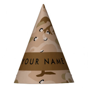 Chapeaux De Fètes Cailloux de camouflage du désert, Votre nom, Perso